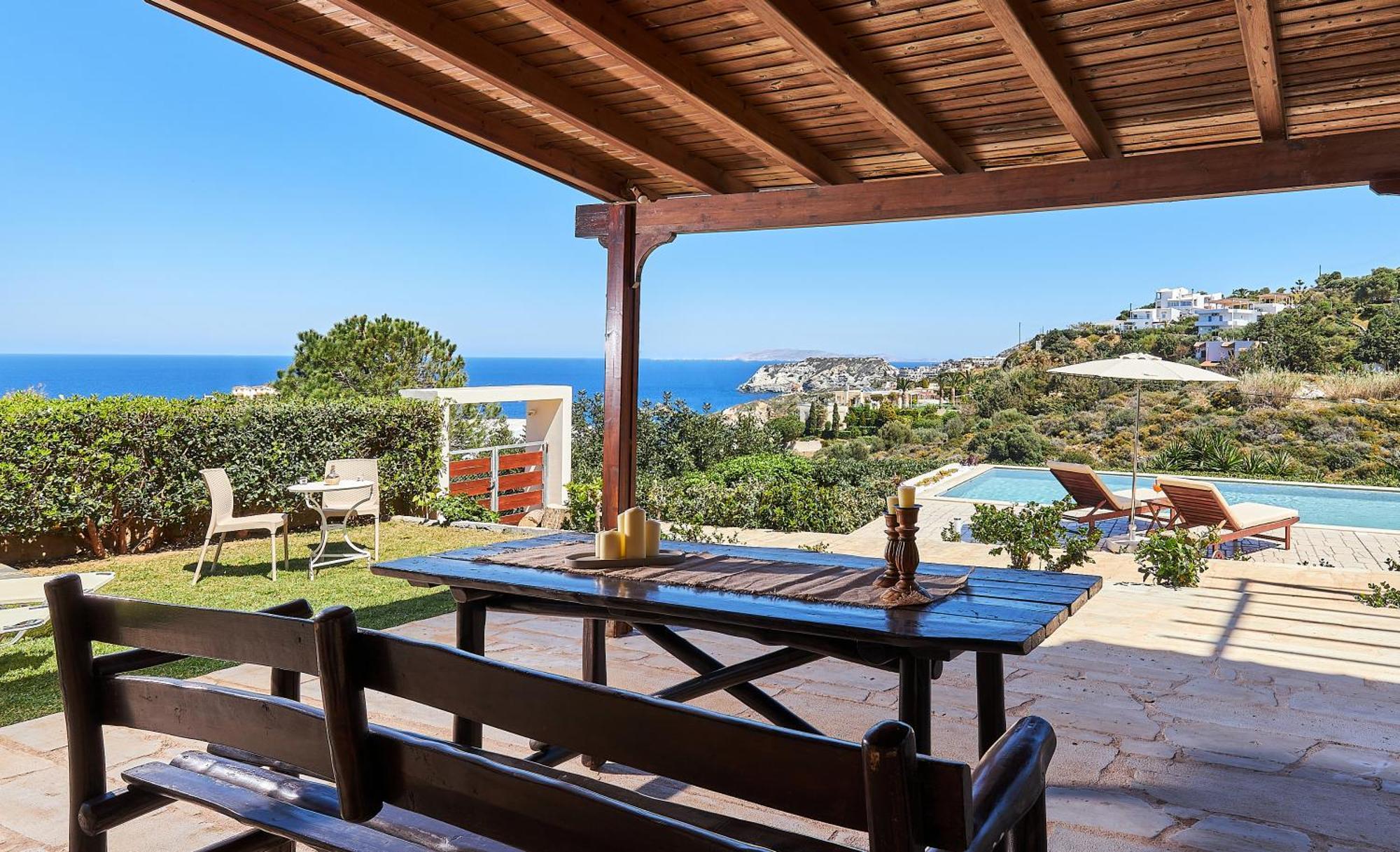 Spacious Villa With Private Eco-Pool And Panoramic Sea View Agia Pelagia  Exterior foto